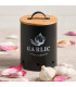 Garlic pot metal black 11x11x18cm