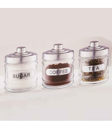 Kitchen Glass Jar - Set of 3
