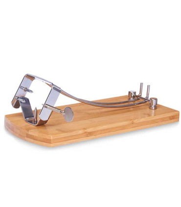 Ham Holder Wood and Inox 37.5x11x16.5cm