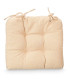 Set of 2 chair cushion beige 40x40cm