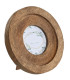 Cadre photo à poser rond en bois de manguier 19.5x19.5x2cm
