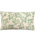 Coussin en coton fleuri beige et vert 30x50cm
