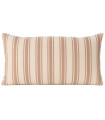 Coussin en coton rayé beige et rose 70x30cm