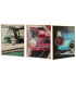 Set of 3 Pictures Boards Classic cars 38x28cm