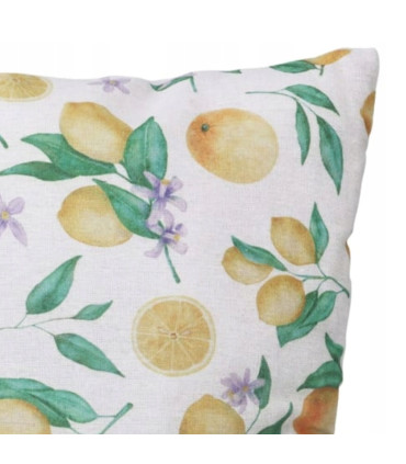 Coussin coton motif citrons 45x45cm