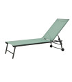Garden Lounge Chair green 185x57x31cm