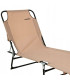 Foldable garden Lounge Chair beige 185x55x24cm