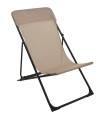 Chaise longue pliante chilienne beige 86x58x90cm