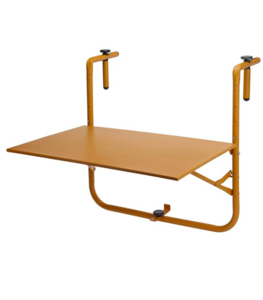 Yellow metal balcony table - 63x43cm