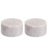 Set de 2 poignées de meuble en marbre blanc 4x4x2cm