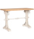 Console classique blanc et bois 120x50x77cm