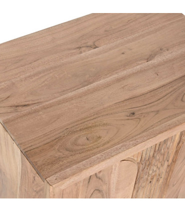 Table de chevet en bois d'acacia 50x35x55cm