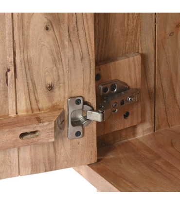 Table de chevet en bois d'acacia 50x35x55cm