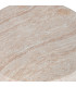 Table basse ronde en fibre de verre effet marbre beige 70x70x36cm