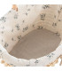 Set de 2 paniers en osier et intérieur coton fleuri 45x33x45cm