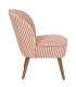 Armchair beige and terracotta stripes 54x64x73cm