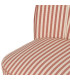 Armchair beige and terracotta stripes 54x64x73cm