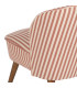 Fauteuil crapaud beige rayures terracotta 54x64x73cm