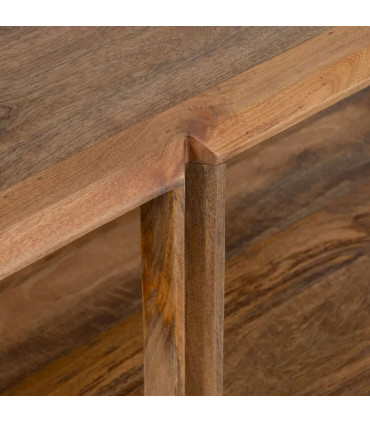 Table basse rectangulaire en bois de manguier 130x80x45cm
