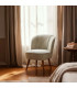 Armchair beige and green stripes 54x64x73cm