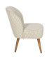 Armchair beige and green stripes 54x64x73cm