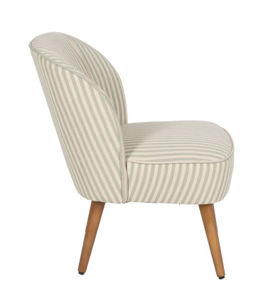 Armchair beige and green stripes 54x64x73cm
