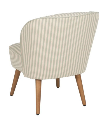 Armchair beige and green stripes 54x64x73cm