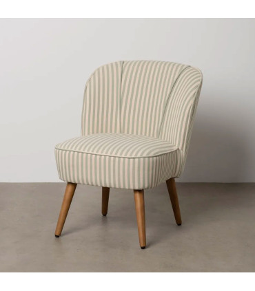 Armchair beige and green stripes 54x64x73cm