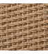 Bench teak and synthetic rattant 138x49x36cm