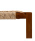 Bench teak and synthetic rattant 138x49x36cm
