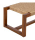 Bench teak and synthetic rattant 138x49x36cm