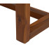 Bench teak and synthetic rattant 138x49x36cm