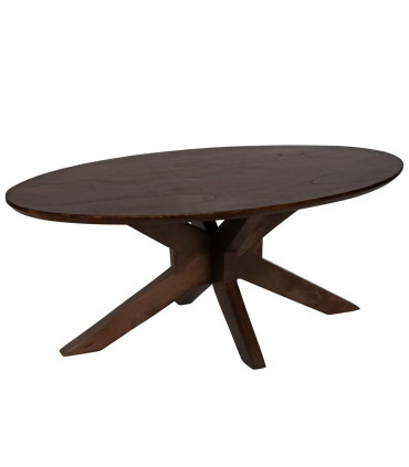Table basse ovale en bois de manguier 110x60x43cm
