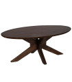 Table basse ovale en bois de manguier 110x60x43cm
