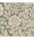 Coussin beige et vert fleuri à franges 45x45cm