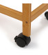 Kitchen Side Table on Wheels White and Wood 60x20x87.5cm