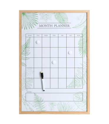 Tableau mémo mural planificateur mensuel 40x2x60cm
