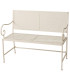 Banc de jardin en métal blanc 110x90x70cm