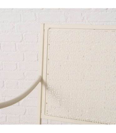 Banc de jardin en métal blanc 110x90x70cm