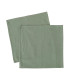 Set de 2 serviettes de table 100% coton vert 40x40cm