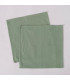 Set de 2 serviettes de table 100% coton vert 40x40cm