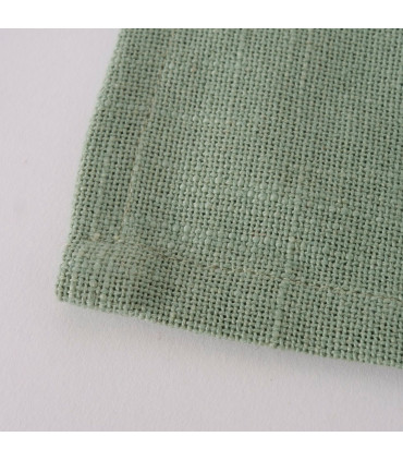 Set de 2 serviettes de table 100% coton vert 40x40cm