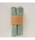 Set de 2 serviettes de table 100% coton vert 40x40cm