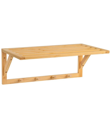 Wall Coat Rack bamboo 50x30x20cm