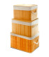 Set de 3 malles bambou 40x30x23cm