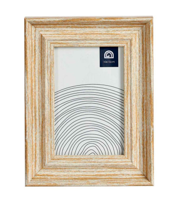 Photo Frame plastic Wood and gold15x10cm