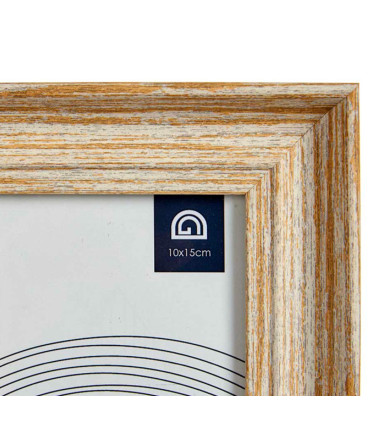 Photo Frame plastic Wood and gold15x10cm
