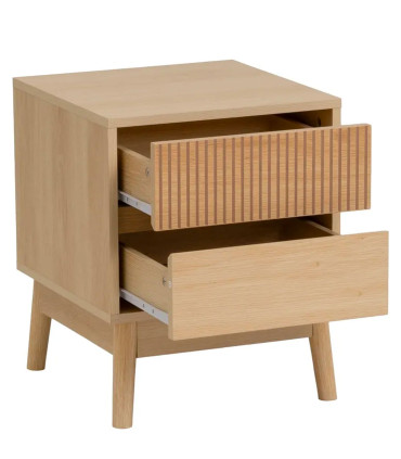 Table de chevet 2 tiroirs 40x39x48cm