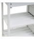 Desserte de cuisine sur roulettes bois et blanc 68x38x85cm