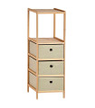 Wood Bathroom Shelf 32x26x89cm